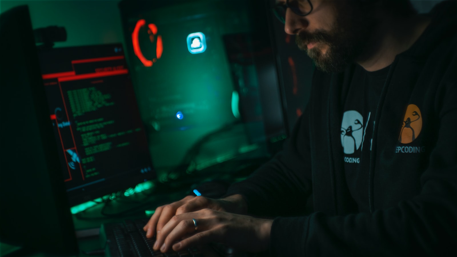 Photo by KeepCoding man in black jacket using computer